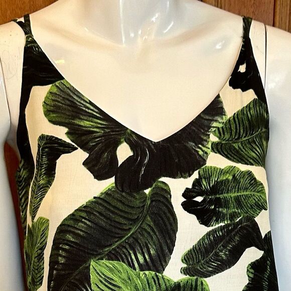 TOPSHOP Dress Palm Print Slip Dress Tropical Size 2P • BLOGGER FAVORITE • - Picture 10 of 14